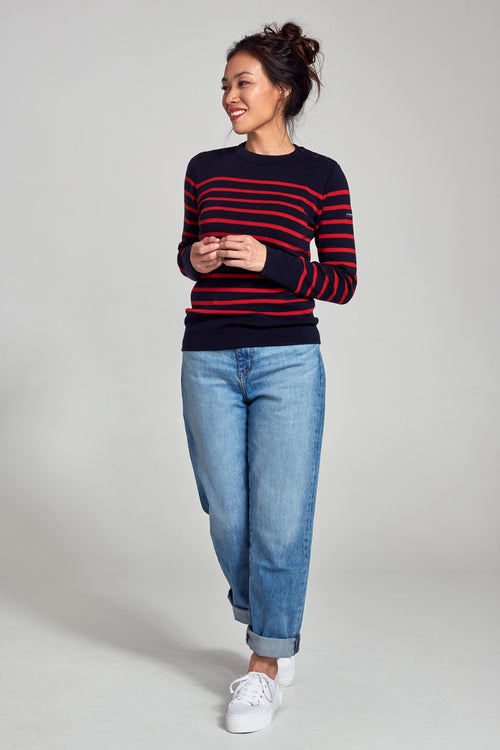 Pull marin rayé Briac - laine mérinos - Armor-lux - 5