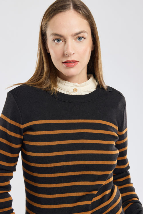 Pull marin rayé Briac - laine mérinos - Armor-lux - 2