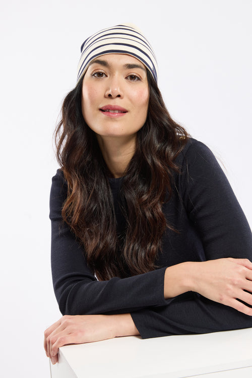 Fisherman Breton striped Beanie - cotton - Armor-lux - 1