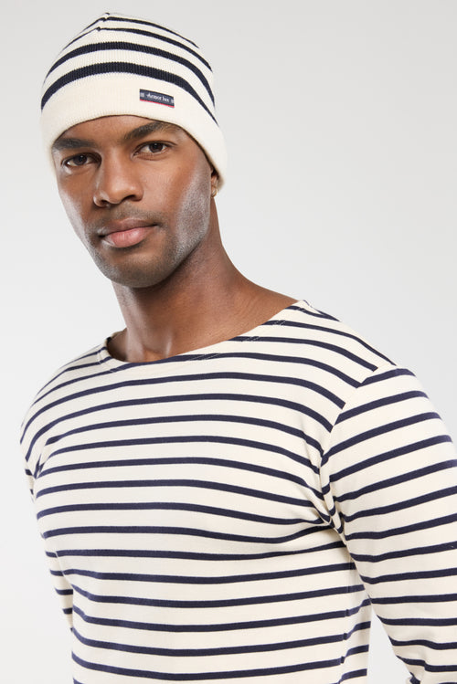 Bonnet rayé Lannion - laine - Armor-lux - 1