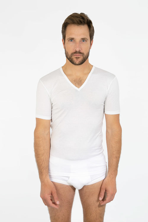 V-neck T-shirt - lightweight cotton - Armor-lux - 1