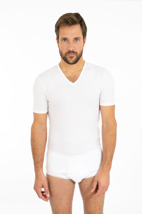 V-neck T-shirt - lightweight cotton - Armor-lux - 1