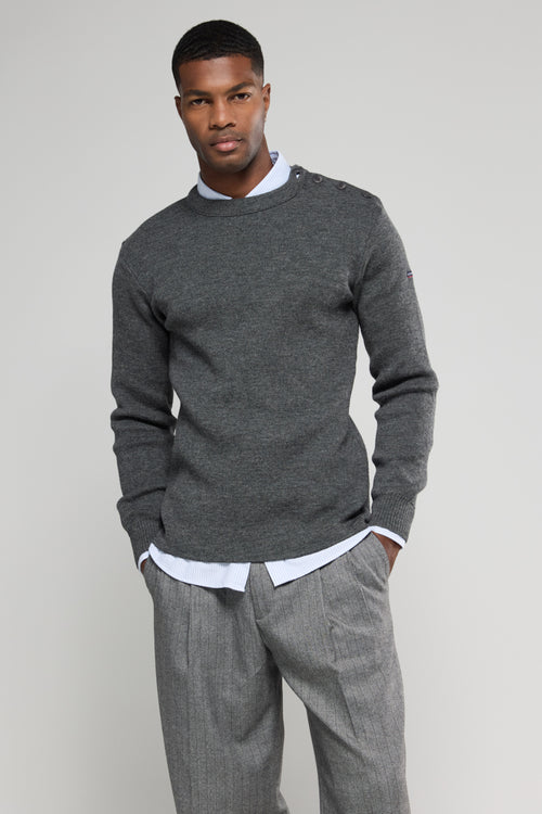 Pull marin uni Fouesnant - laine - Armor-lux - 1