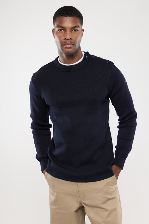 Pull marin uni Fouesnant - laine - Armor-lux - 1
