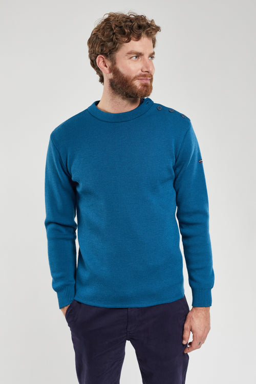 Einfarbiger Matrosenpullover „Fouesnant“ – Wolle - Armor-lux - 1