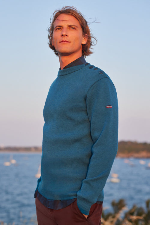 Einfarbiger Matrosenpullover „Fouesnant“ – Wolle - Armor-lux - 4