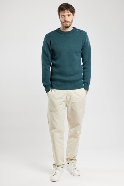 Fouesnant plain navy jumper - wool - Armor-lux - 3