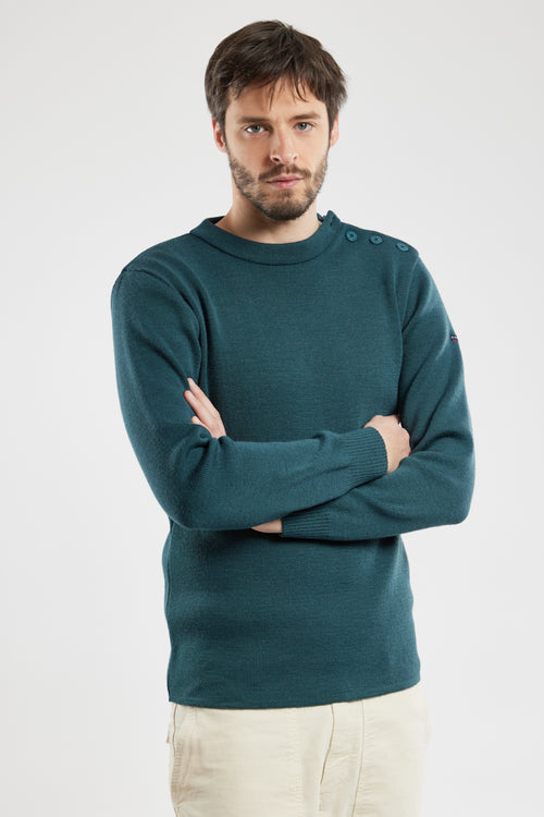 Fouesnant plain navy jumper - wool - Armor-lux - 1