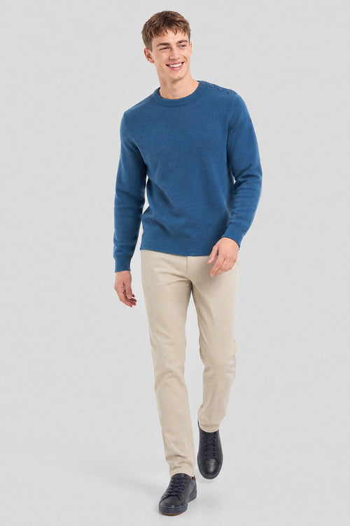 Fouesnant einfarbiger Marinepullover - Wolle - Armor-lux - 3