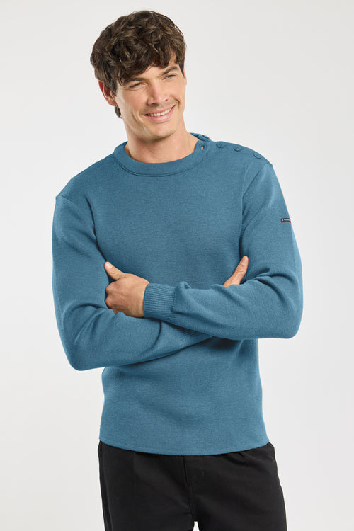 Fouesnant einfarbiger Marinepullover - Wolle - Armor-lux - 1