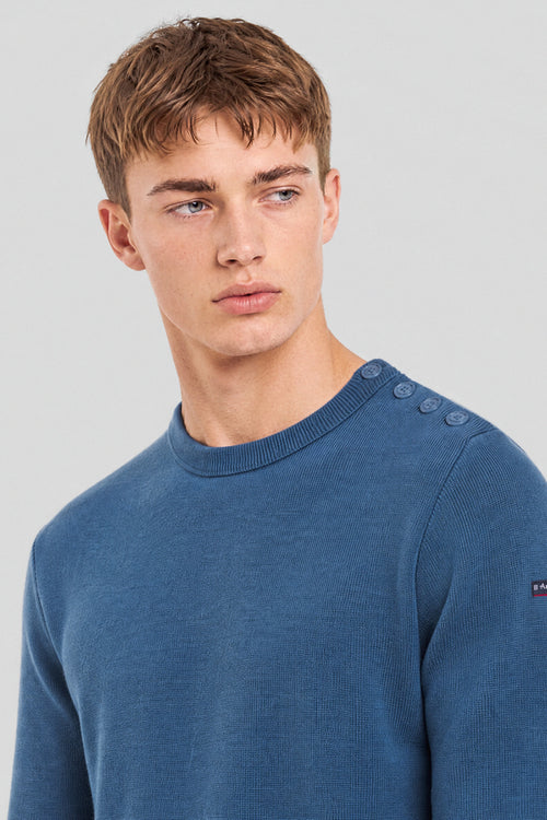 Fouesnant einfarbiger Marinepullover - Wolle - Armor-lux - 2