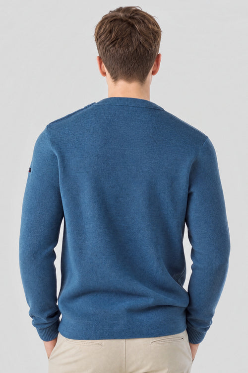 Fouesnant einfarbiger Marinepullover - Wolle - Armor-lux - 4