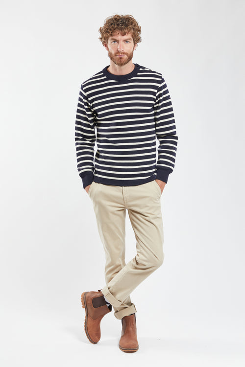 Gestreifter Pullover im Marine-Stil „Fouesnant“ - aus Wolle - Armor-lux - 4