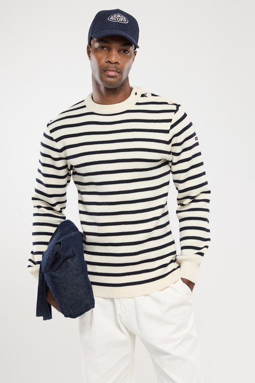 Pull marin rayé Fouesnant - laine - Armor-lux - 1