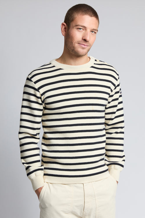 Pull marin rayé Fouesnant - laine - Armor-lux - 1
