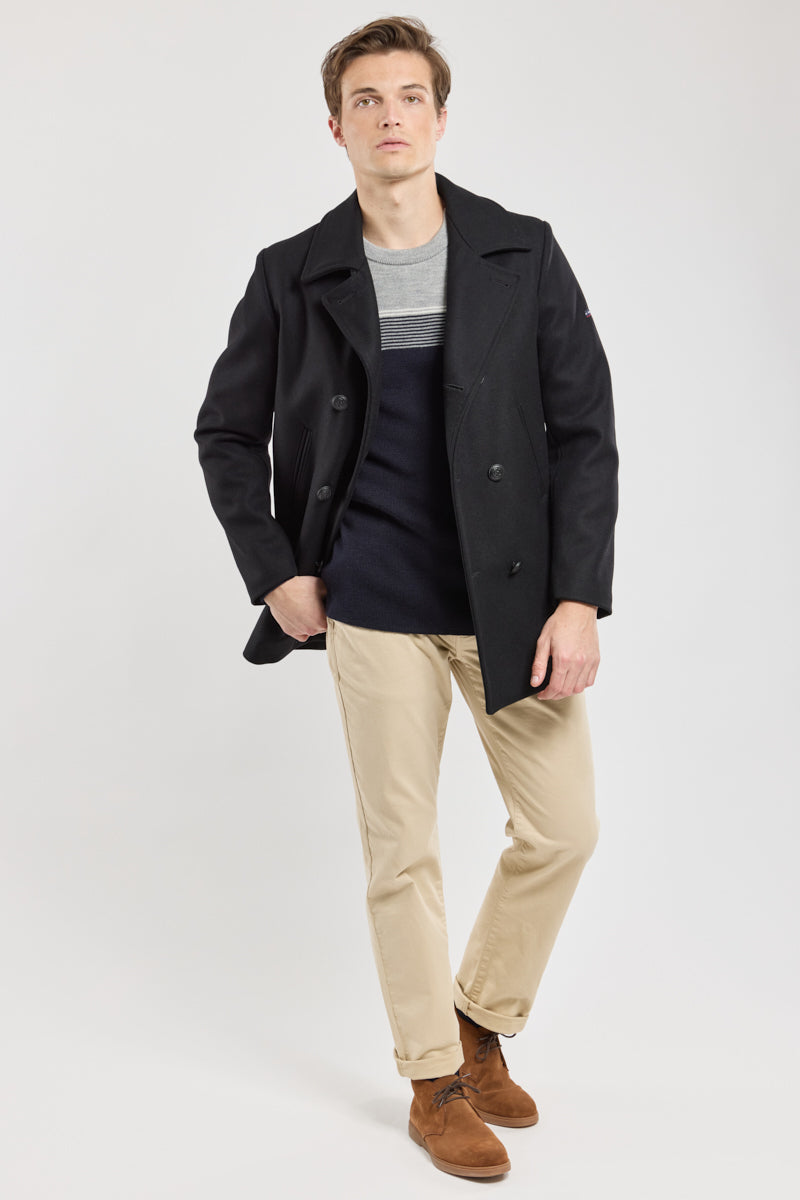 トップス CABaN CABaN コットンブロード ピンストライプバンドカラーシャツ（シャツ