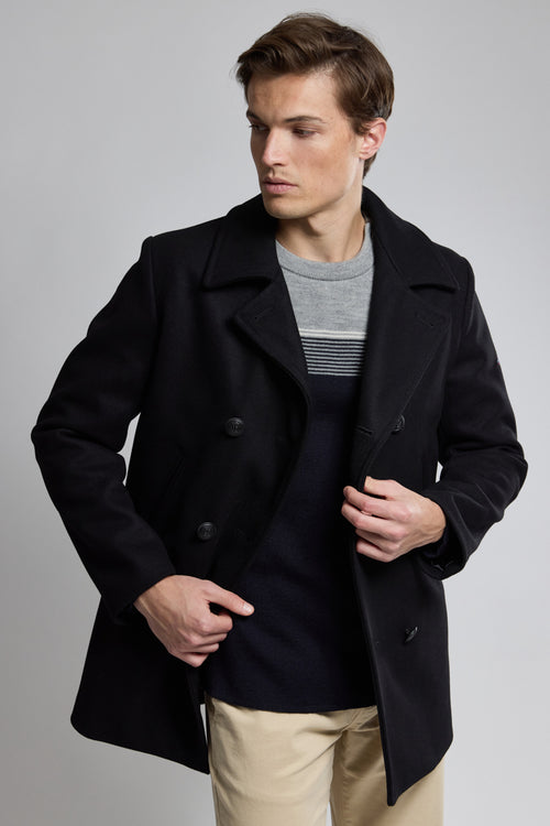 Cap Sizun pea coat - wool broadcloth - Armor-lux - 1