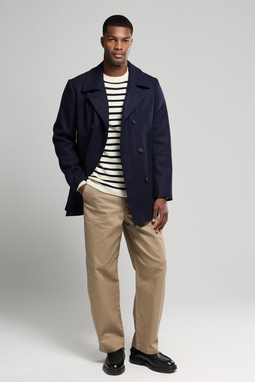 Cap Sizun pea coat - wool - Armor-lux - 1