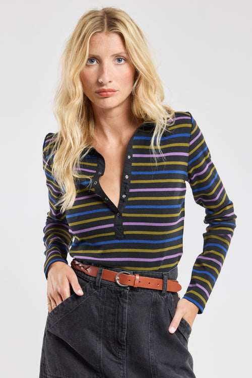 Baila striped polo shirt - thick cotton - Armor-lux - 3