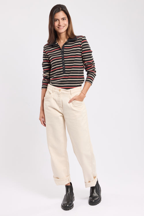 Striped polo shirt - thick cotton - Armor-lux - 3