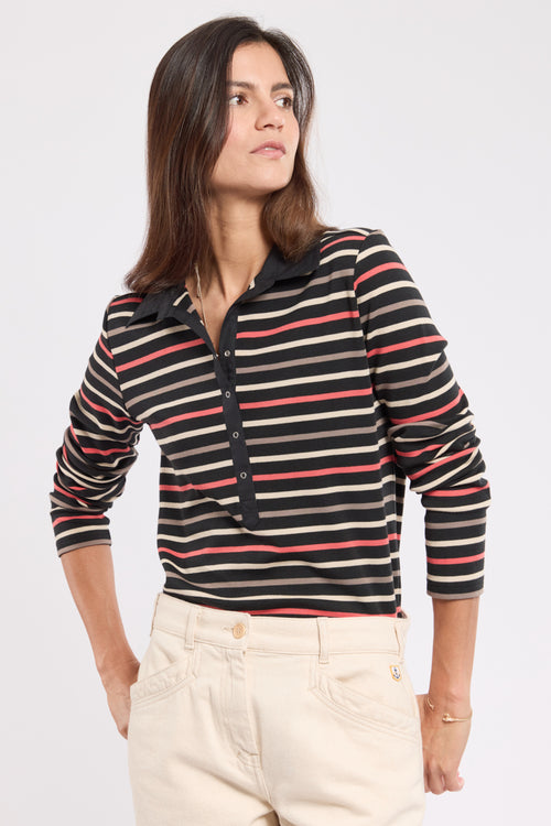 Striped polo shirt - thick cotton - Armor-lux - 1