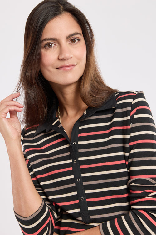 Striped polo shirt - thick cotton - Armor-lux - 2