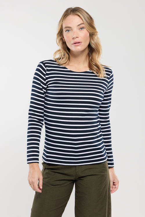 Lesconil Long-sleeve Breton striped shirt - Armor-lux - 1