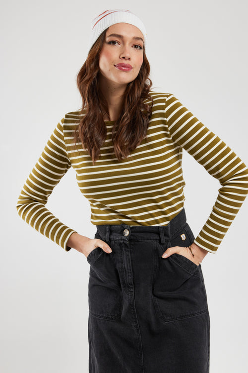 Lesconil Breton striped shirt - thick cotton - Armor-lux - 5