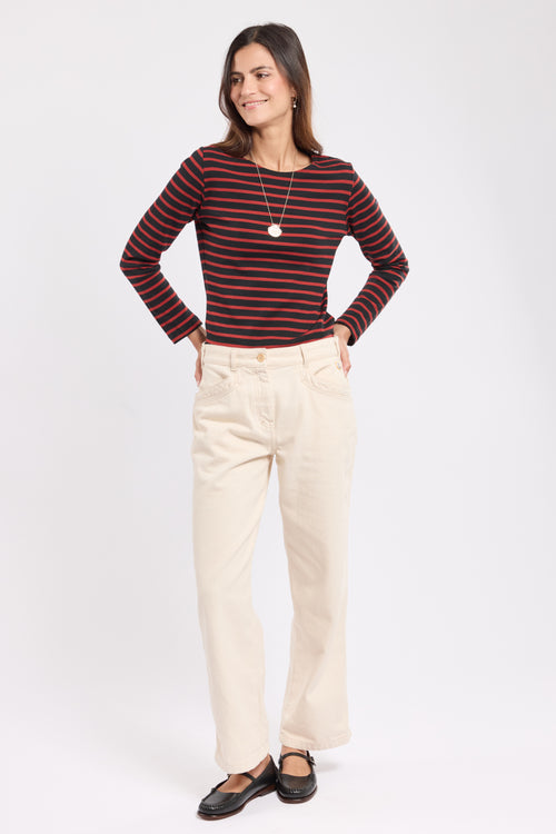 Lesconil Breton striped shirt - thick cotton - Armor-lux - 3