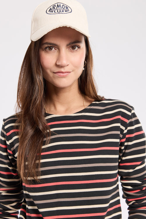 Three-colour Breton striped shirt - heavy cotton - Armor-lux - 2