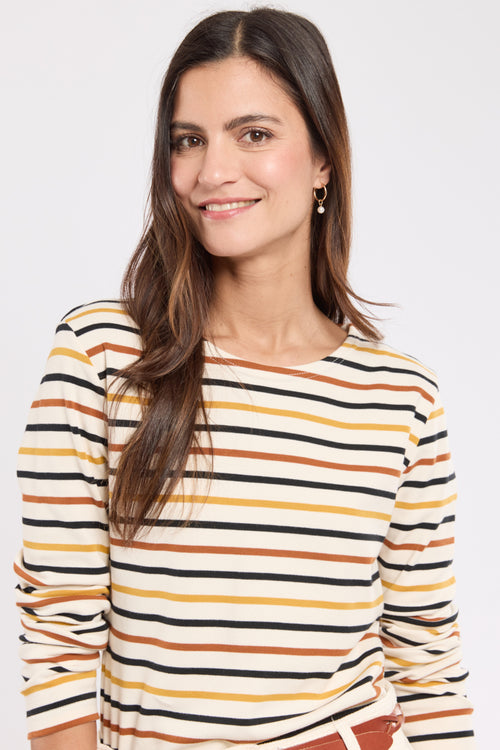 Three-colour Breton striped shirt - heavy cotton - Armor-lux - 2