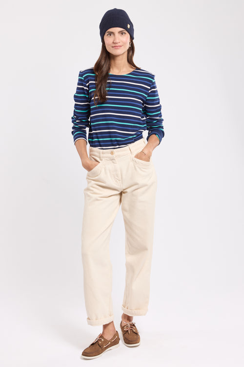Three-colour Breton striped shirt - heavy cotton - Armor-lux - 3