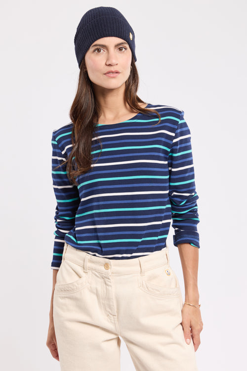 Three-colour Breton striped shirt - heavy cotton - Armor-lux - 1