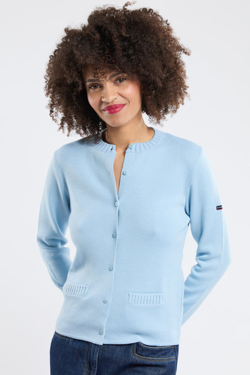 Cardigan col rond - Laine et acrylique - Armor-lux - 1