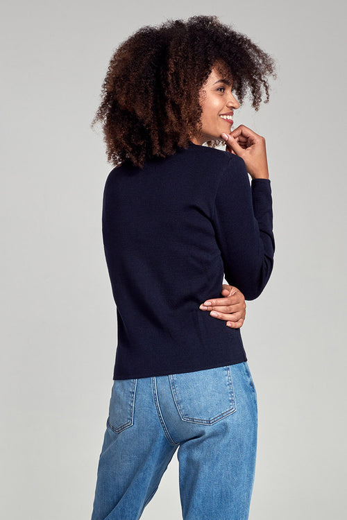 Cardigan col rond - Laine et acrylique - Armor-lux - 2