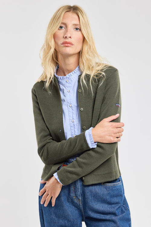 Round-neck cardigan - wool and acrylic - Armor-lux - 3