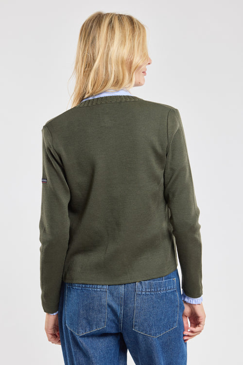 Round-neck cardigan - wool and acrylic - Armor-lux - 5