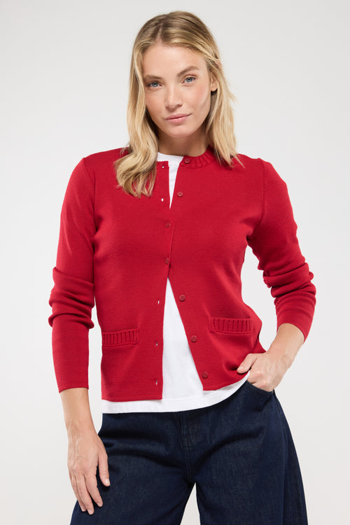Cardigan col rond - Laine et acrylique - Armor-lux - 1