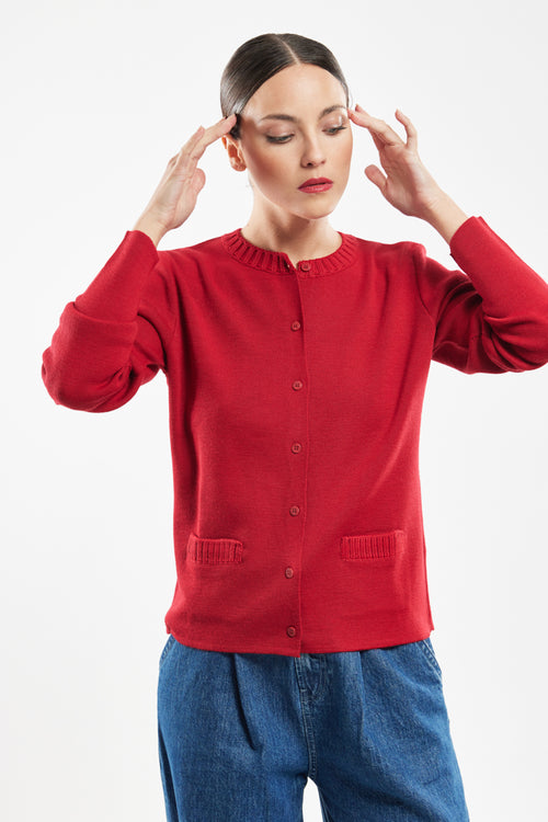 Cardigan col rond - Laine et acrylique - Armor-lux - 1
