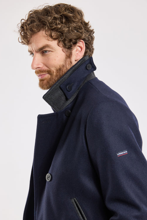 Two-coloured pea coat - wool - Armor-lux - 2