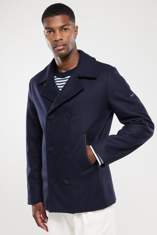 Two-coloured pea coat - wool - Armor-lux - 1