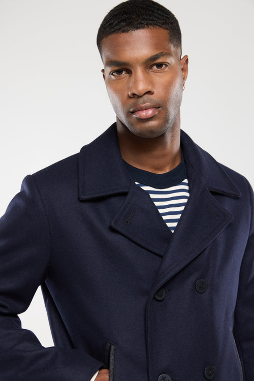 Two-coloured pea coat - wool - Armor-lux - 2