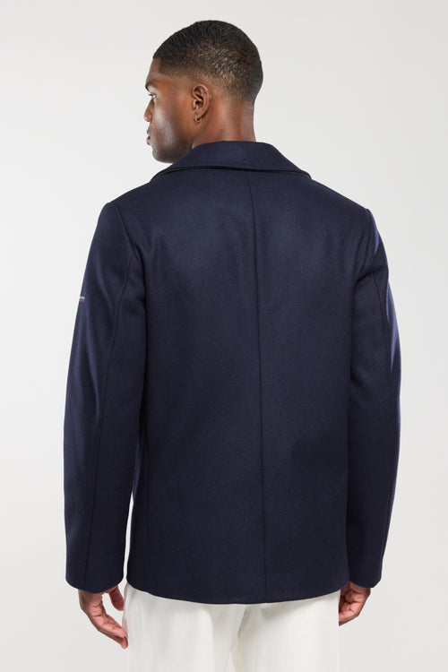 Two-coloured pea coat - wool - Armor-lux - 6