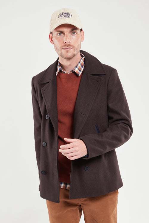 Fort Cigogne two-tone peacoat - wool broadcloth - Armor-lux - 4