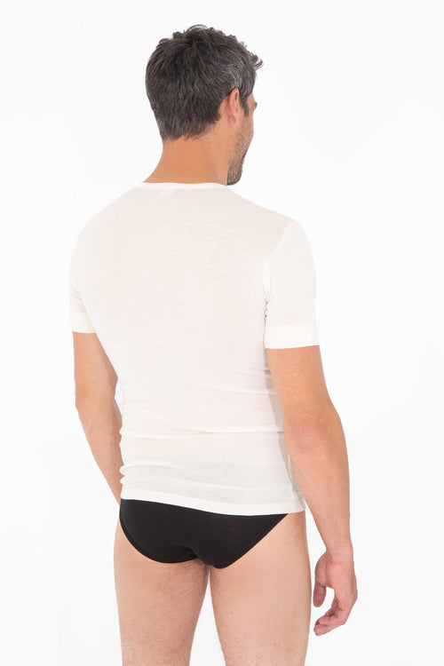 T-shirt col V - coton et laine - Armor-lux - 3