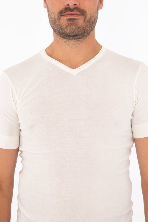 T-shirt col V - coton et laine - Armor-lux - 2
