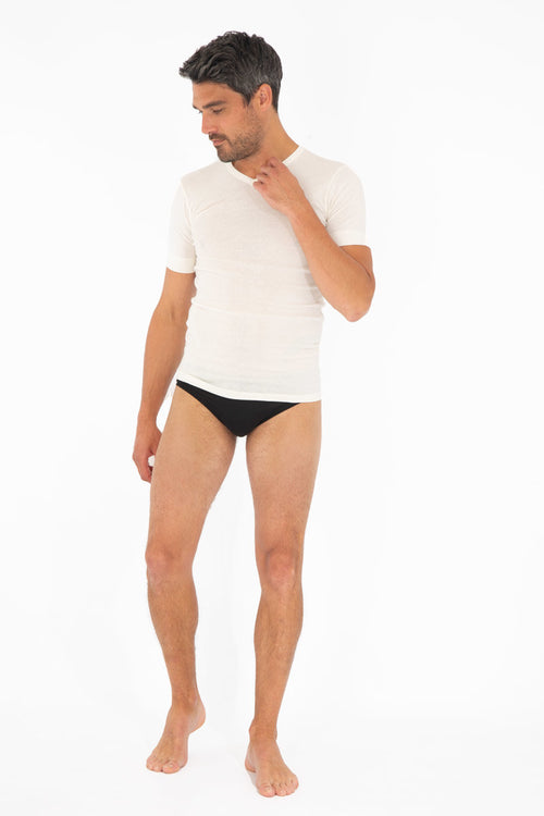 T-shirt col V - coton et laine - Armor-lux - 4