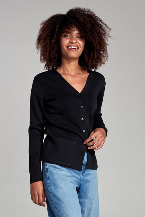 V-neck cardigan - wool and acrylic - Armor-lux - 1