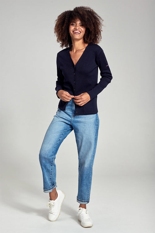 V-neck cardigan - wool and acrylic - Armor-lux - 4