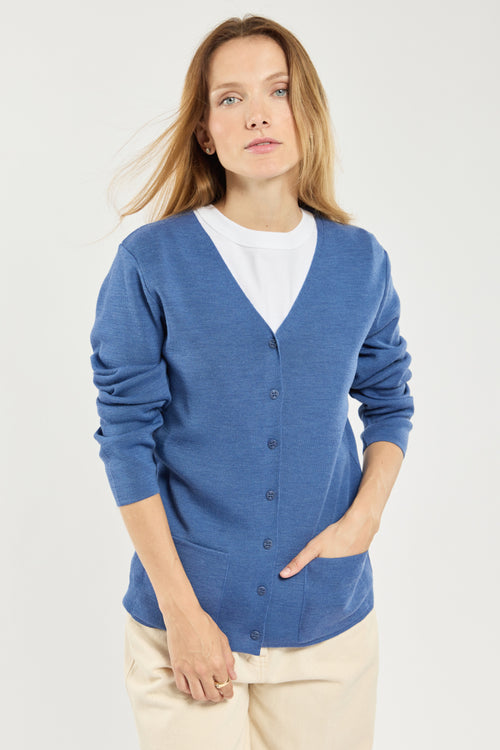 V-neck cardigan - wool and acrylic - Armor-lux - 1